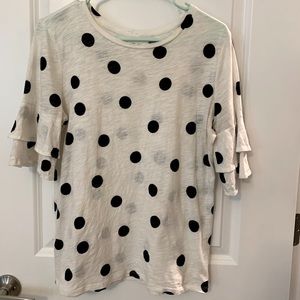 LOFT Vintage Soft T Sz Small Polka Dots